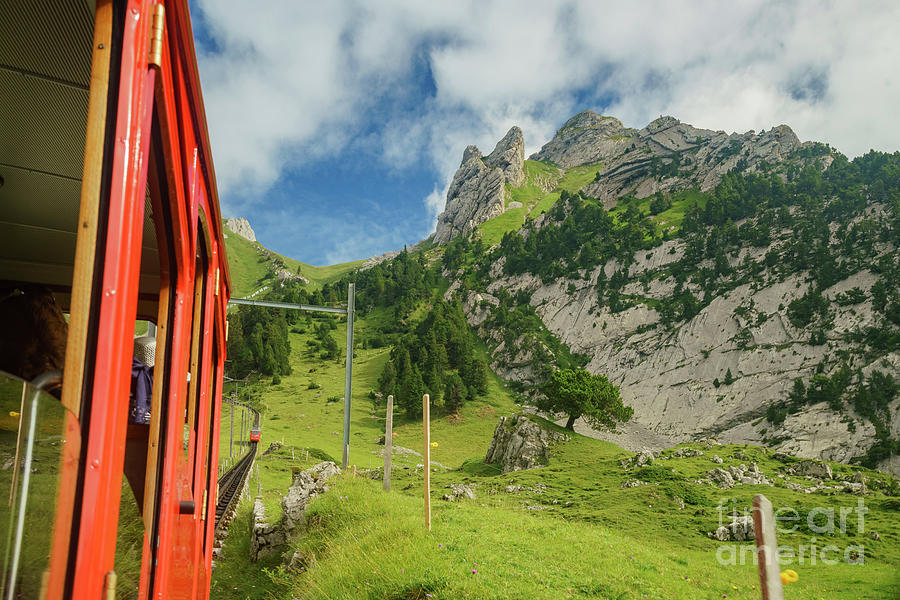 Scenic View From The Special Train Climbing Up To The Mount Pila Photograph
