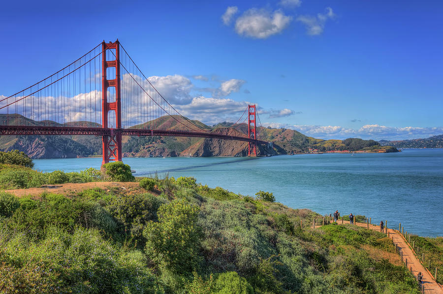Scenic View of Golden Gate Bridge - San Francisco, CA Photograph by Jennifer Rondinelli Reilly - Fine Art Photography