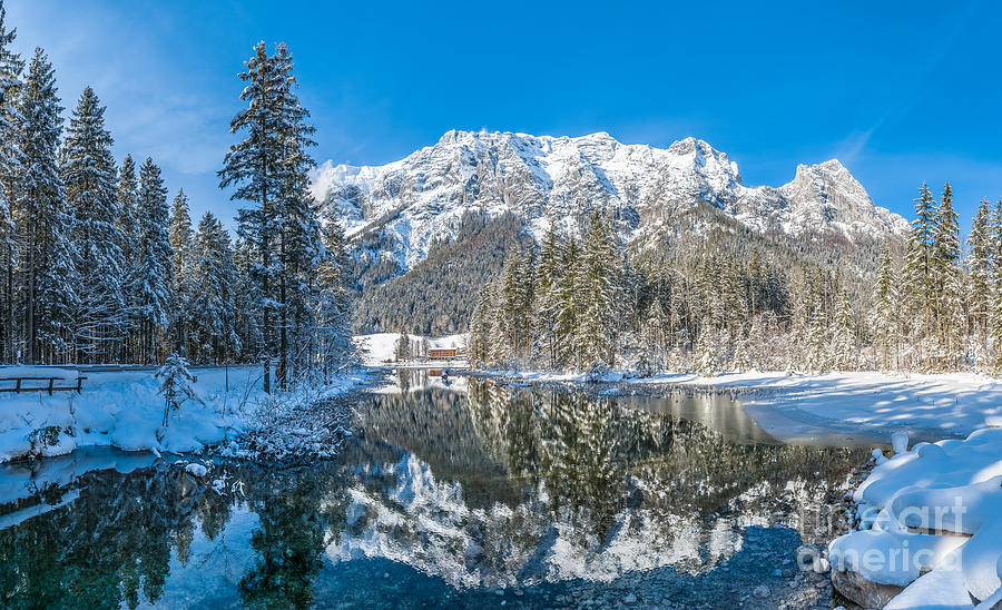 Scenic Winter Landscape With Mountains Stock Image - Image 