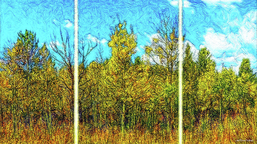 Scent Of Aspen And Pine - Triptych Digital Art by Joel Bruce Wallach