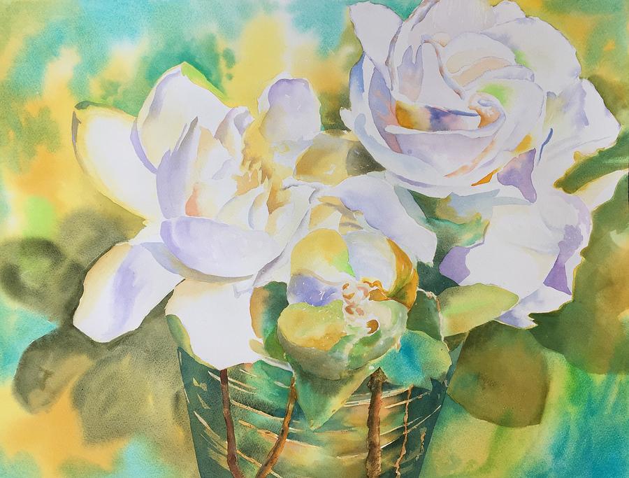 Scent of Gardenias  Painting by Tara Moorman
