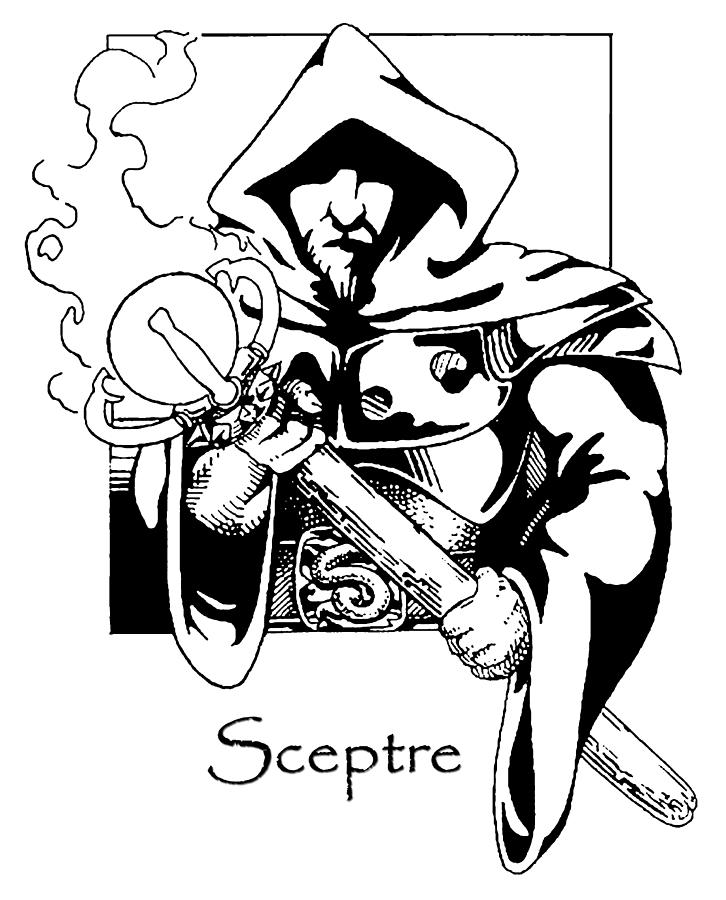 Sceptre Drawing by John Haldane