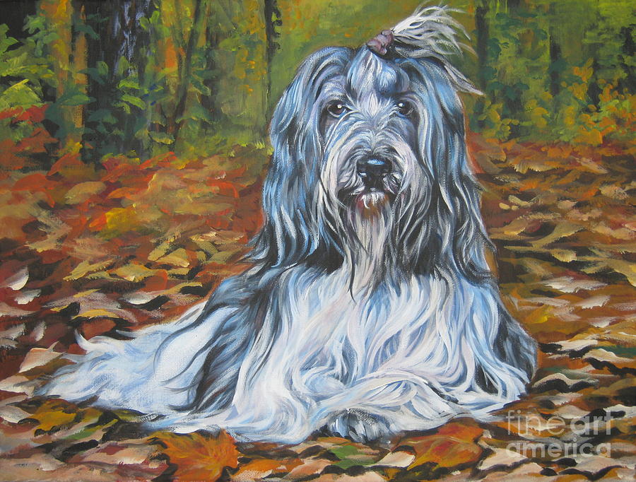 Fall Painting - Schapendoes by Lee Ann Shepard