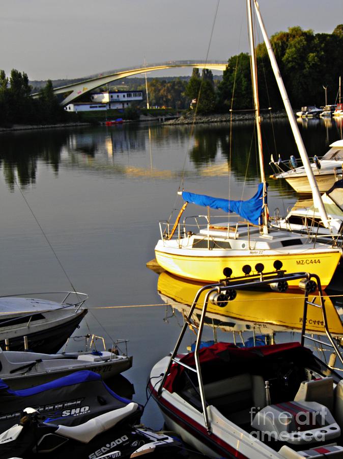Boat Photograph - Schierstein Marina Late Afternoon by Sarah Loft