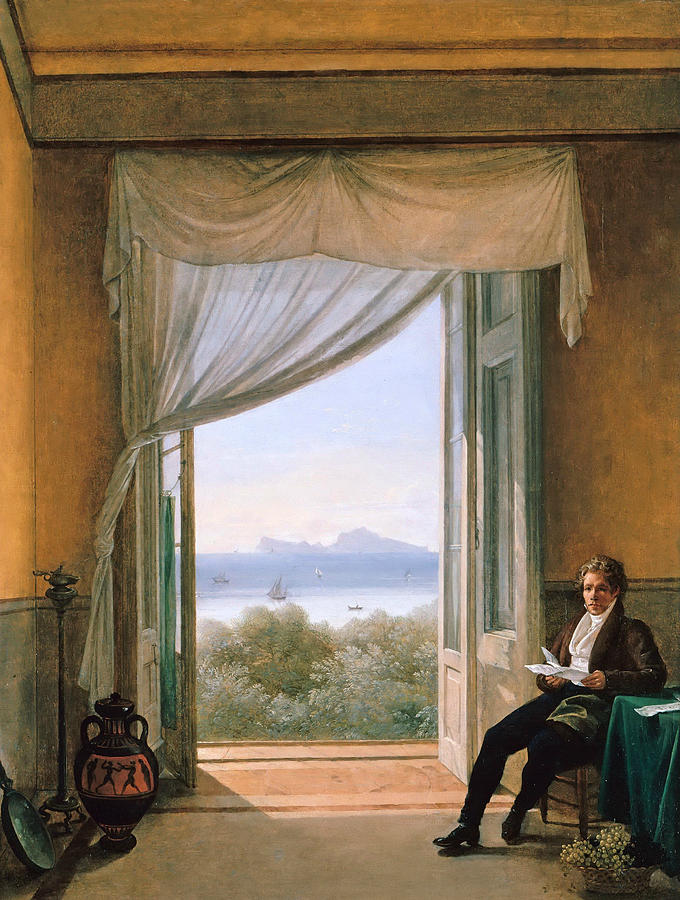Schinkel in Naples Painting by Franz Ludwig Catel