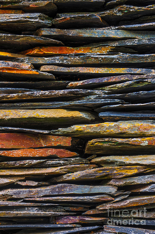 Schist House detail Photograph by Carlos Caetano