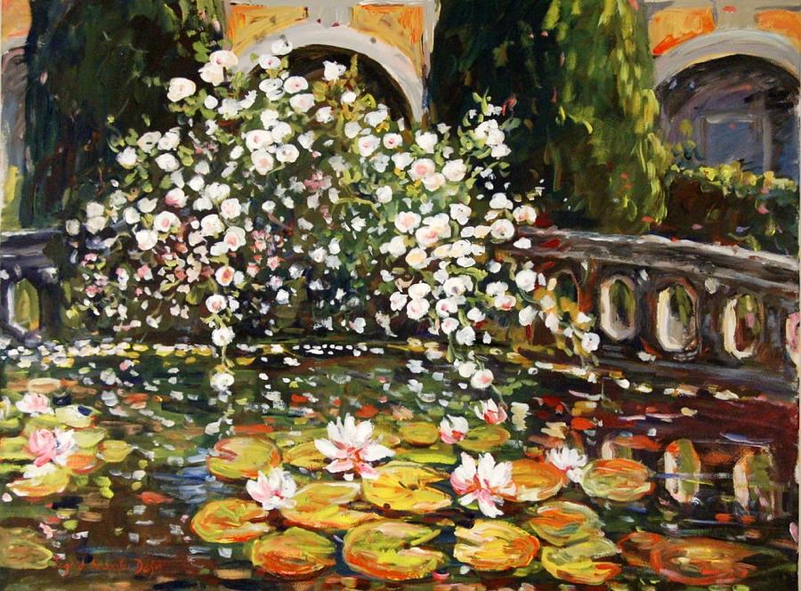 Schloss Kammer Courtyard Painting by Ingrid Dohm