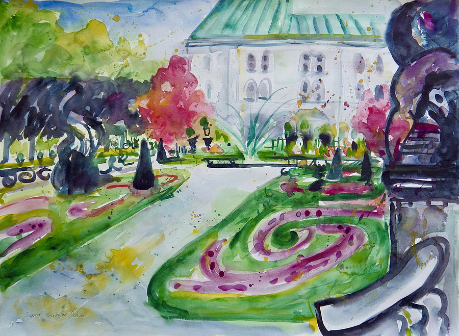 Schloss Mirabell Painting by Ingrid Dohm