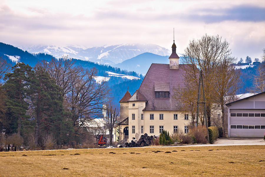 Schloss Wiesenau view in Lavanttal  Photograph by Brch Photography