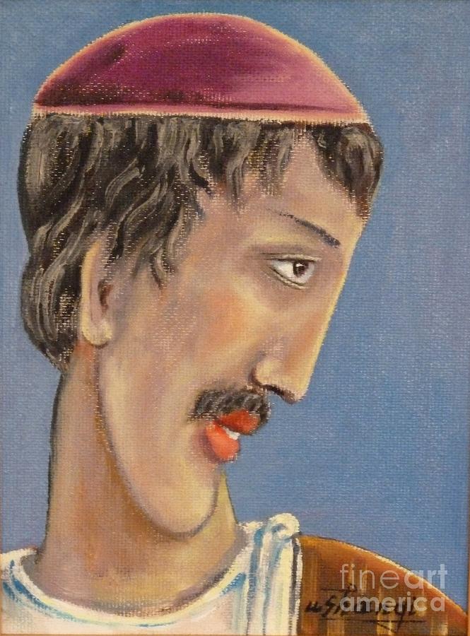 Portrait Painting - Scholar by Ushangi Kumelashvili Portrait Painting - Scholar by Ushangi Kumelashvili