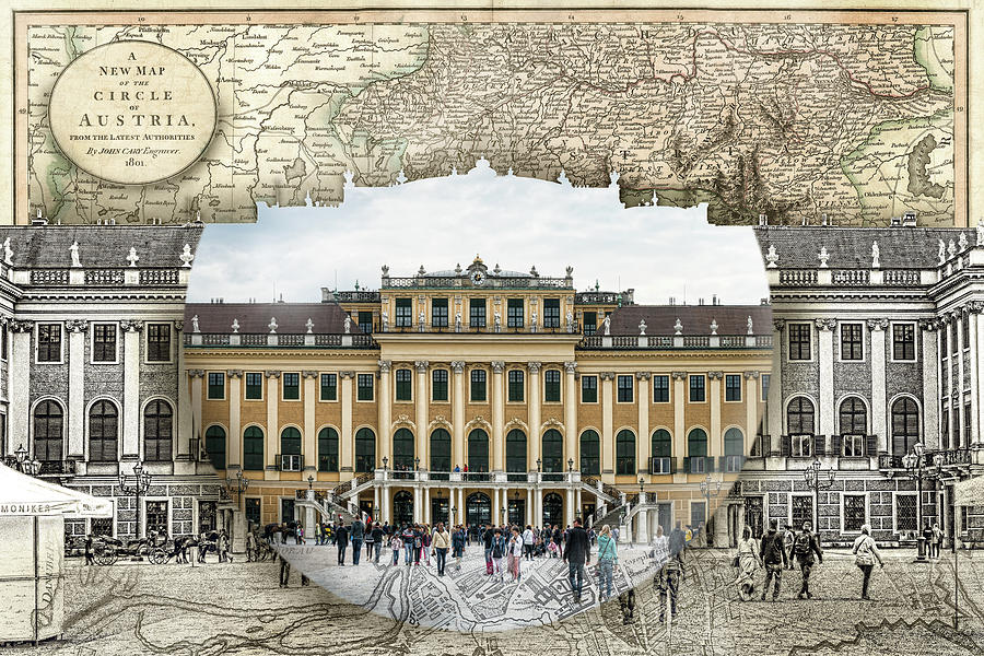 Schonbrunn Palace Travel Map Globe Photograph by Sharon Popek