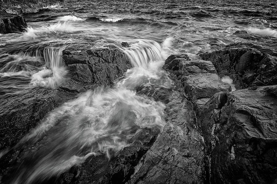 Acadia National Park Photograph - Schoodic Point in Black and White by Rick Berk