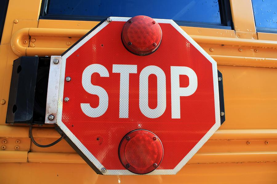 School Bus Stop Sign Photograph by Selena Lorraine - Pixels