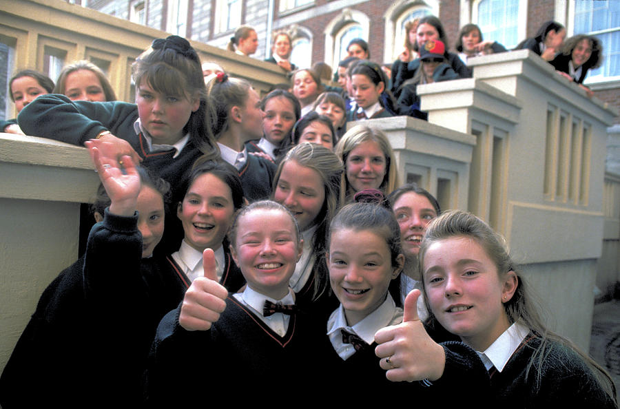 School Girls In Ireland Photograph By Carl Purcell