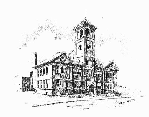 School Historic Philipsburg Montana Drawing by Kevin Heaney