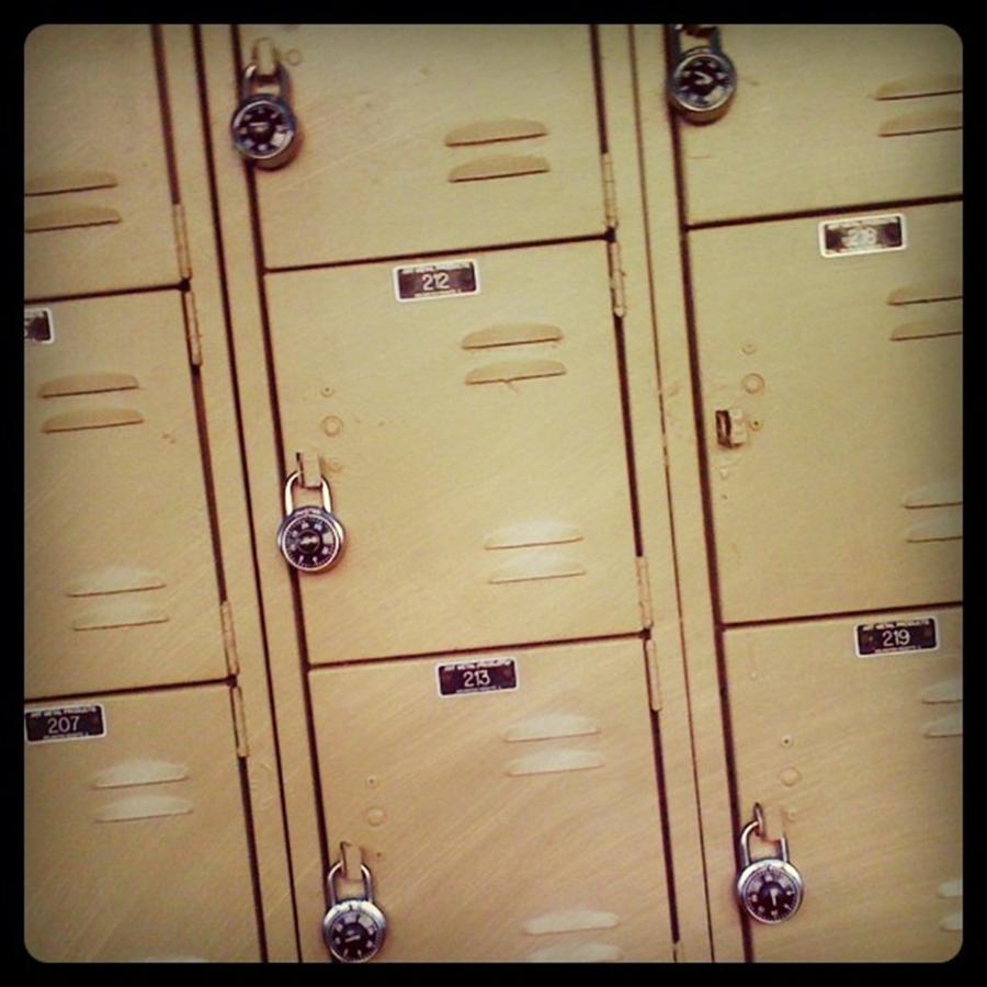 School Lockers Photograph by Juan Silva