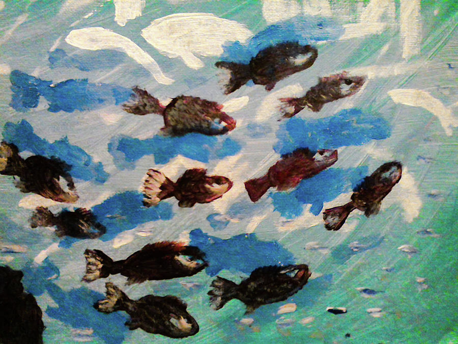 Nature Painting - School of Fish by Barbara Searcy
