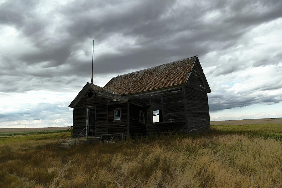 Schoolhouse on the prairie Photograph by Jeff Swan