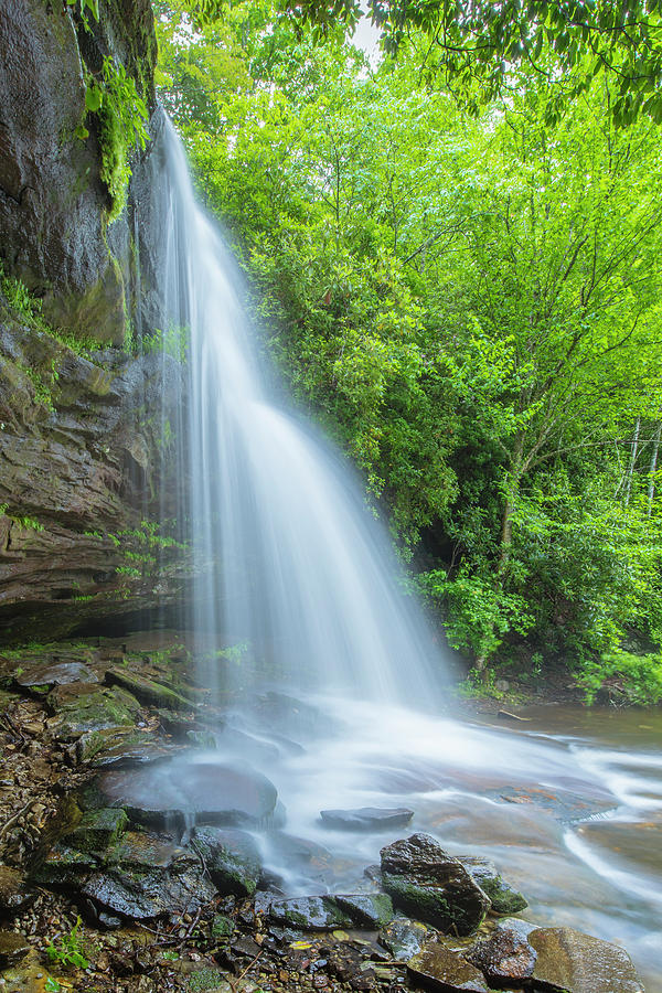 Schoolhouse Waterfalls in Nantahala National Forest of North Carolina Photograph by Ranjay Mitra
