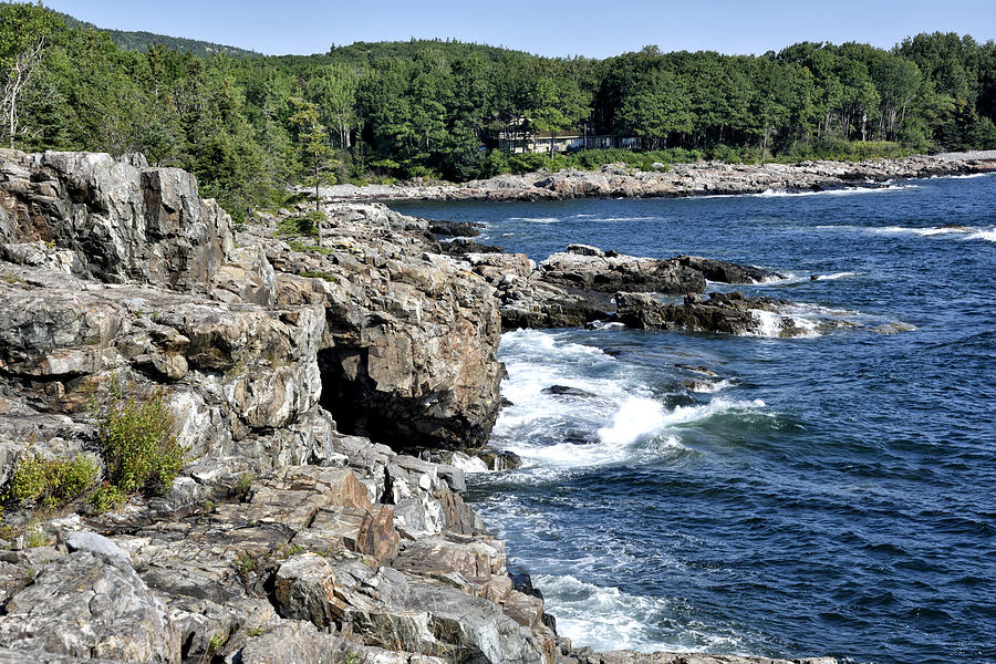 Schooner Head coast - Acadia National Park Maine Photograph by Brendan Reals