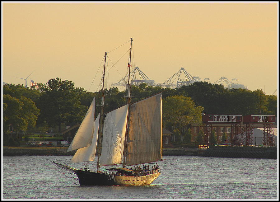 Schooner on The New York Harbor Photograph by Dora Sofia Caputo