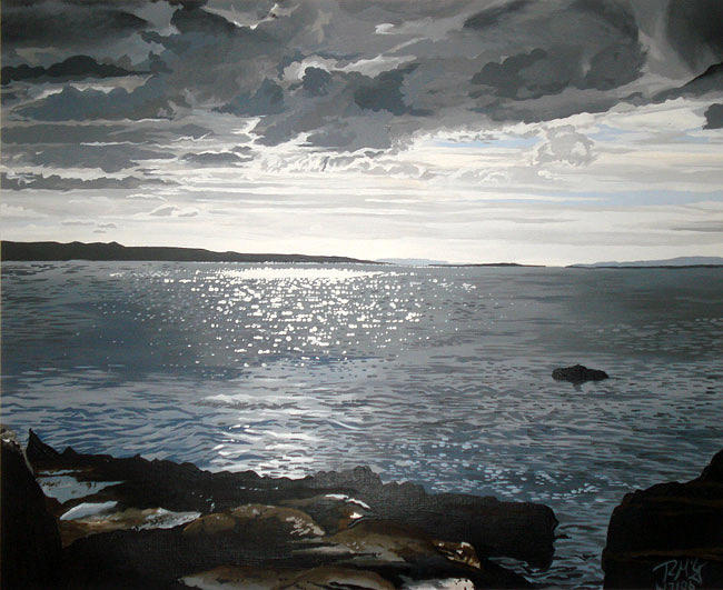 Schull open sea view Painting by Rick McGroarty