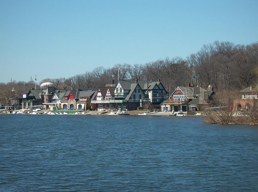 Schuylkill River - Boathouse Row in Philadelphia Photograph by Bill Cannon