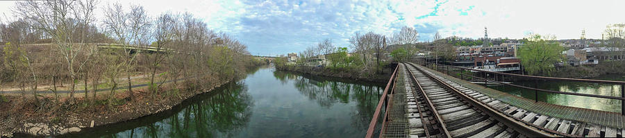 Schuylkill River Manayunk Panorama Photograph by Bill Cannon