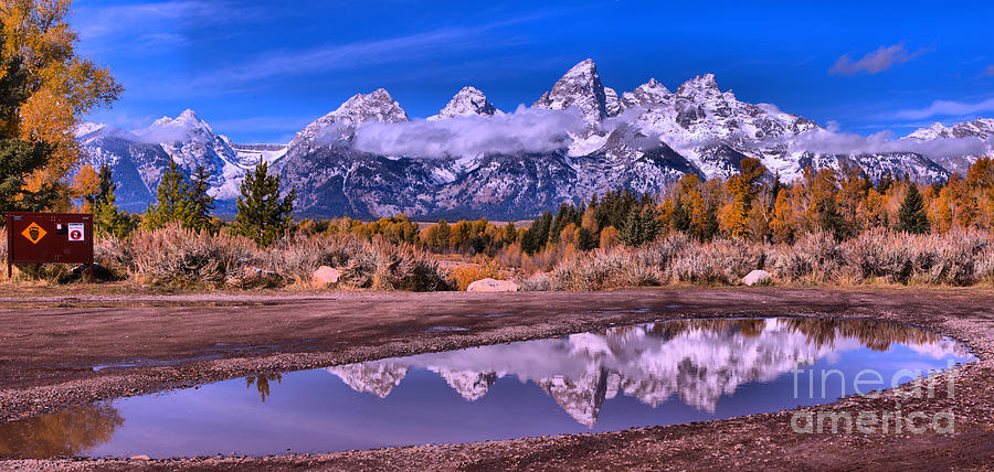 Schwabacher Fall Puddle Reflections Photograph by Adam Jewell