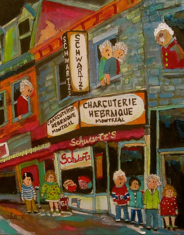 Schwartzs Neighbourhood Painting by Michael Litvack