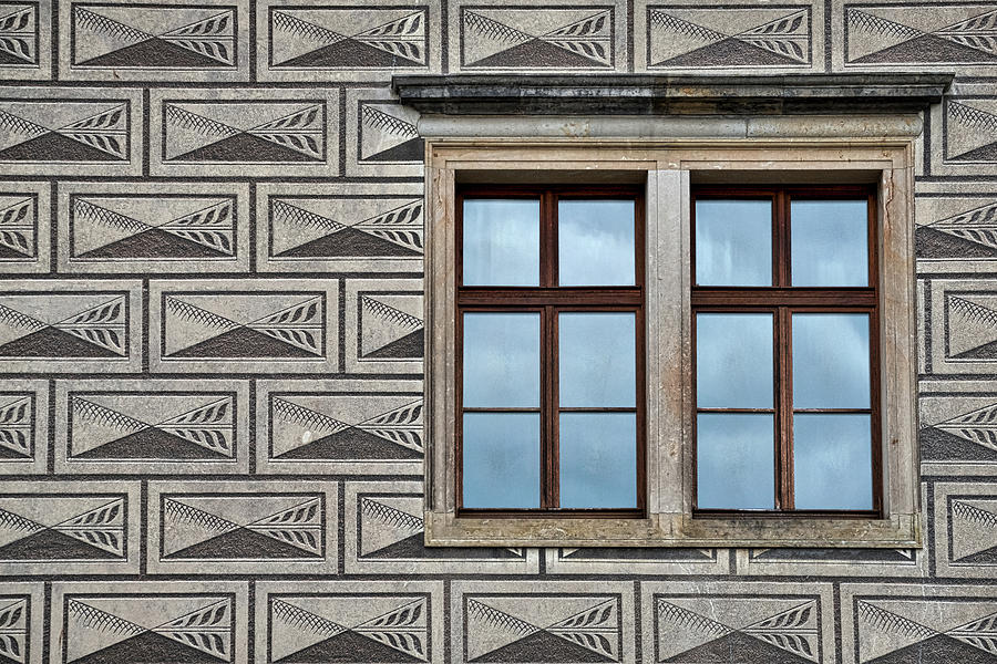 Schwarzenberg Palace Window Reflections - Prague Photograph by Stuart Litoff