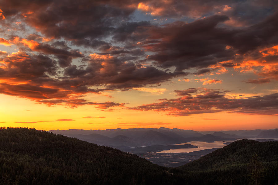 Mountain Photograph - Schweitzer Mountain Sunrise by Mark Kiver