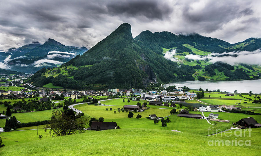 Schwyz Valley and Lauerzersee Photograph by Gary Whitton