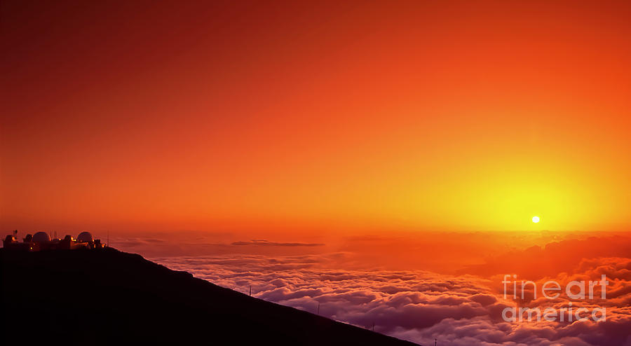 Haleakala National Park Photograph - Maui Hawaii Science City Sunset III by Jim Cazel