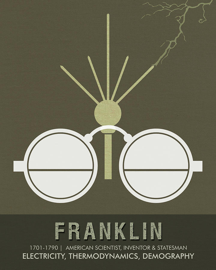 Science Posters - Benjamin Franklin - Scientist, Inventor, Statesman Mixed Media by Studio Grafiikka