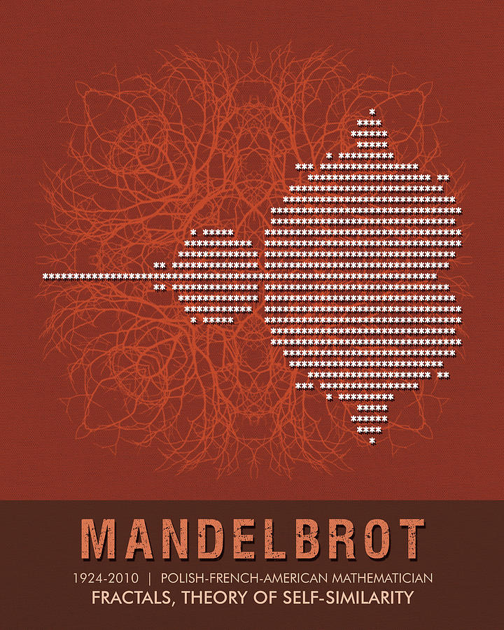 Vintage Mixed Media - Science Posters - Benoit Mandelbrot - Mathematician by Studio Grafiikka