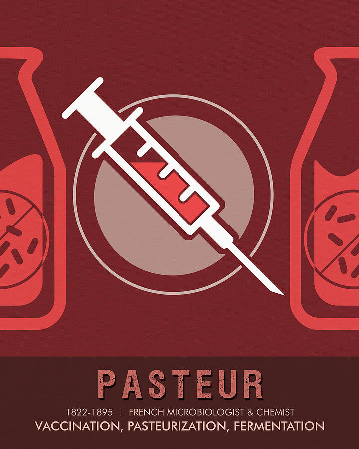 Science Posters - Louis Pasteur - Biologist, Microbiologist, Chemist Mixed Media by Studio Grafiikka