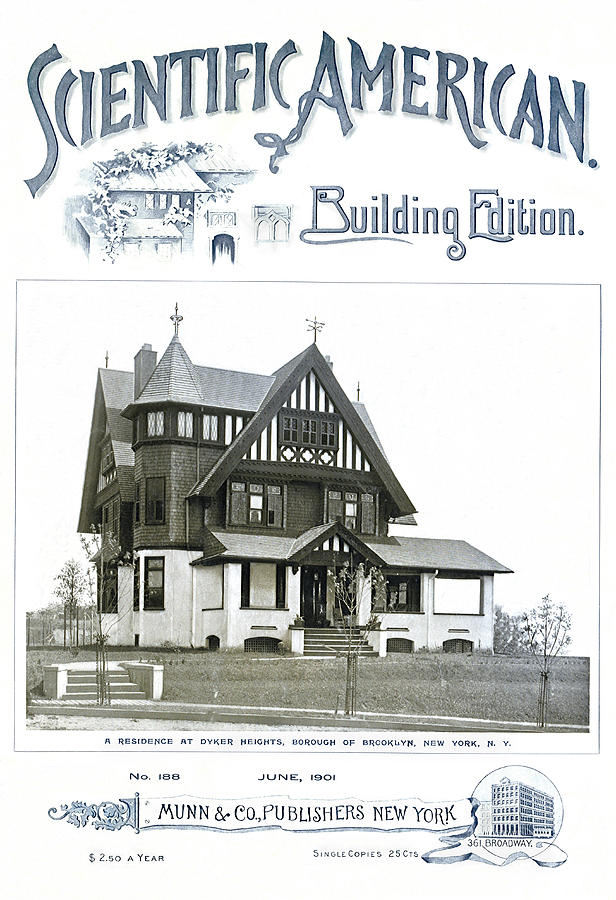 Scientific American Mixed Media - Scientific American Building Edition 1901, House at Dyker Heights, Brooklyn, NY by Zalman Latzkovich