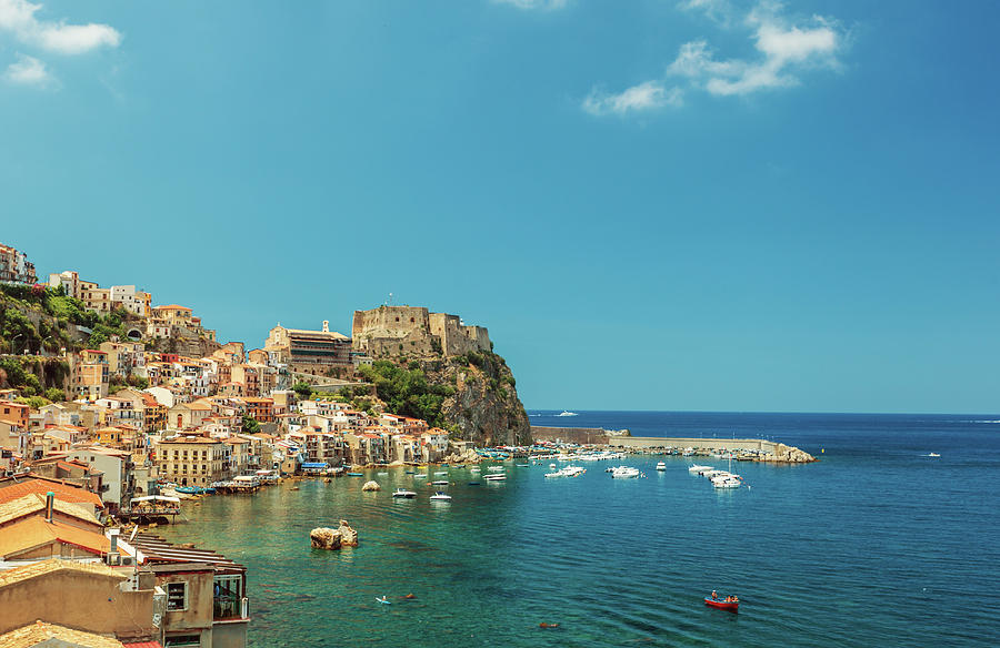 Scilla castle and harbor Photograph by Natalia Macheda - Fine Art America