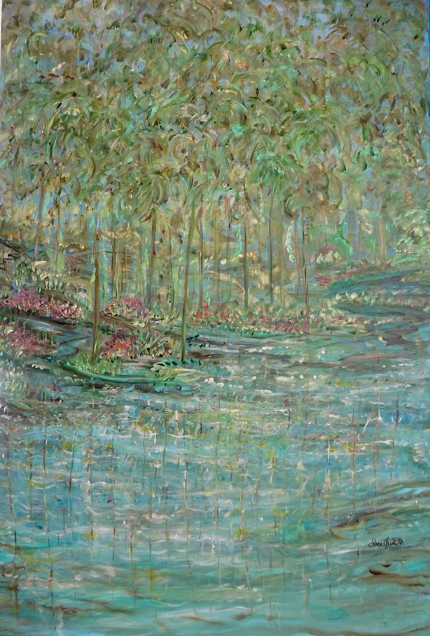 Impressionistic Landscape Painting - Scintilla Spring by Sara Credito