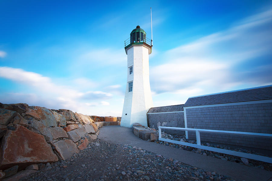 Lighthouse Photograph - Scituate Light  by Christopher Villandry