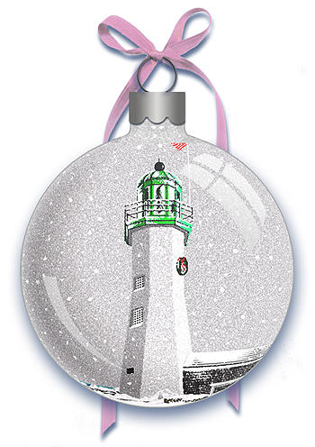Scituate Light Ornament-A Digital Art by Donna Basile