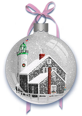 Scituate Light Ornament-B Digital Art by Donna Basile