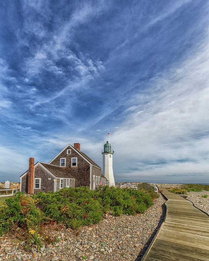 Scituate Lighthouse Boardwalk Photograph by Brian MacLean