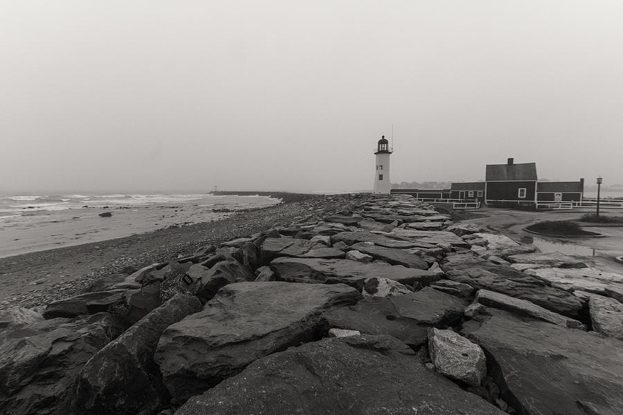 Scituate Lighthouse in Sepia Photograph by Brian MacLean