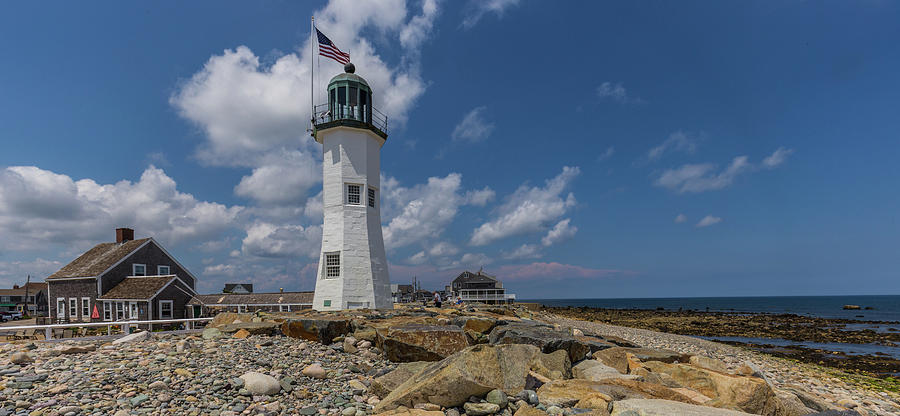 Scituate Lighthouse Panorama Photograph by Brian MacLean
