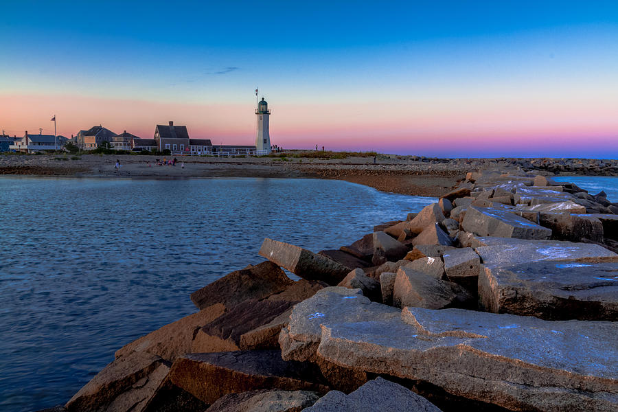 Scituate Lighthouse Sunset Photograph by Brian MacLean