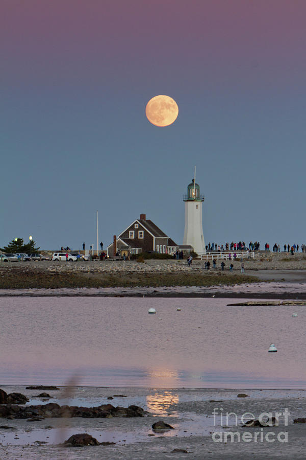 Scituate Moon Rise Photograph by Butch Lombardi