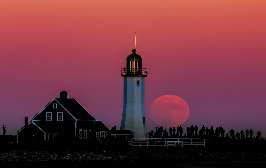 Scituate Supermoon Photograph by Rob Davies