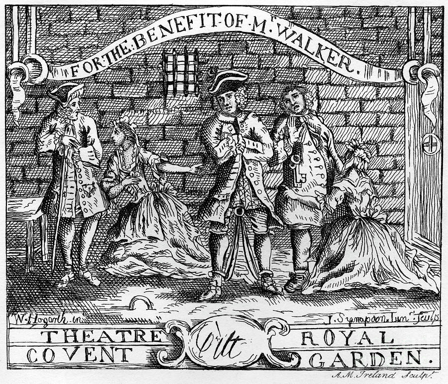 Scnene from The Beggar s Opera by John Gay Drawing by William Hogarth